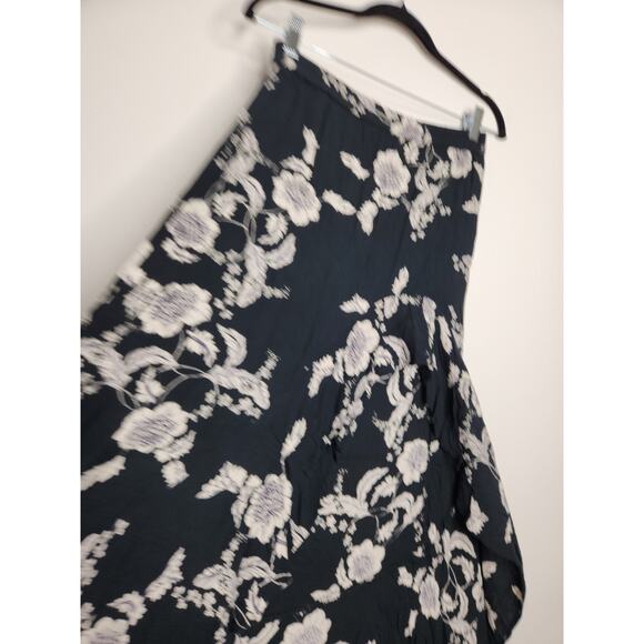 y2k Billabong Floral Flower Black Skirt Surf Surfer Beach Boho Hawaiian Hawaii - Picture 4 of 7